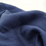 Лляна тканина 4с33/1357 синя, костюмна, пом'якшена - Зображення 2
