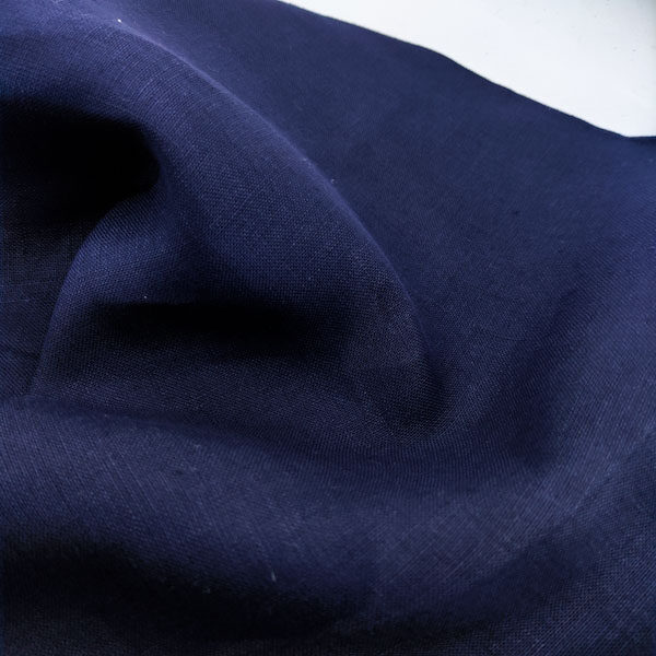 польський льн лен синий