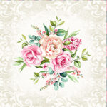 Заготовка для наволочки з гобелену "Трояндовий букет", 45*45см, Іспанія