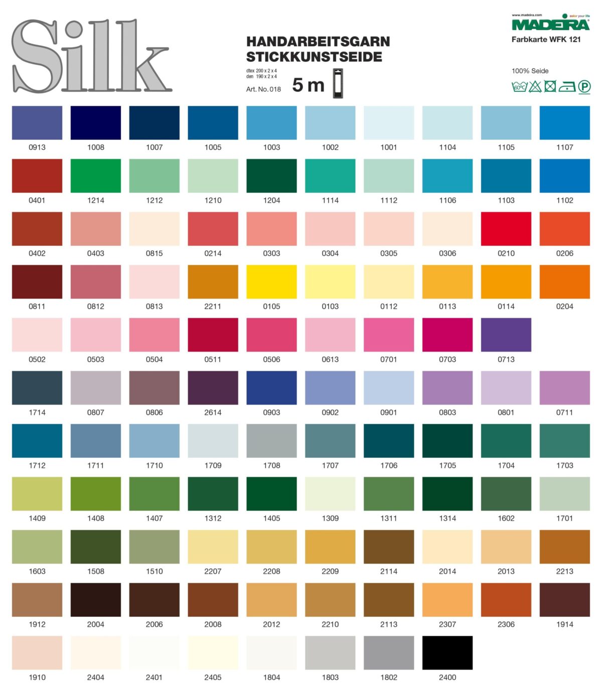 Натуральний шовк для вишивання Madeira Silk - Зображення 4